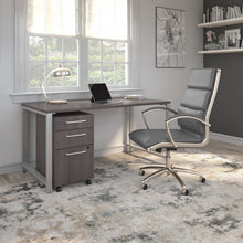 Load image into Gallery viewer, Bush Business Furniture 400 Series 60W x 30D Table Desk with Metal Legs in Storm Gray
