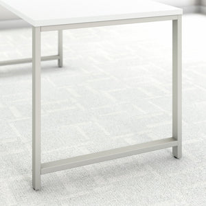 Bush Business Furniture 400 Series 60W x 30D Table Desk with Metal Legs in White