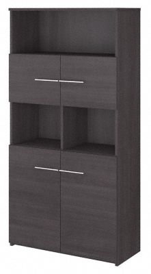 Bush Business Furniture Office 500 5 Shelf Bookcase with Doors