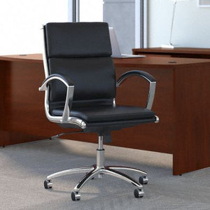 Bush Business Furniture Modelo Mid Back Leather Executive Office Chair