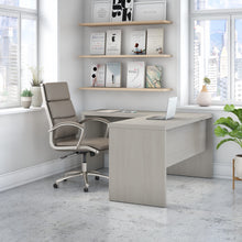Load image into Gallery viewer, Office by kathy ireland® Echo L Shaped Desk in Gray Sand
