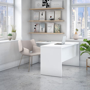 Office by kathy ireland® Echo L Shaped Desk in Pure White