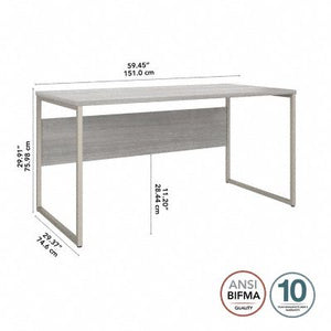 Bush Business Furniture Hybrid 60W x 30D Computer Table Desk with Metal Legs