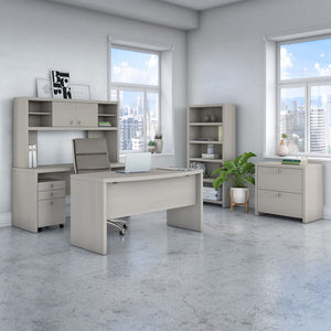 Office by kathy ireland® Echo 60W Credenza Desk in Gray Sand