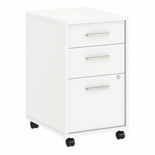 Load image into Gallery viewer, Office by kathy ireland® Method 3 Drawer Mobile File Cabinet in White - Assembled

