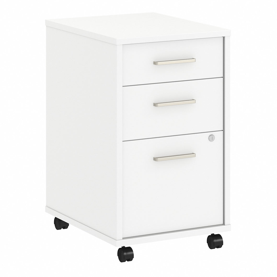 Office by kathy ireland® Method 3 Drawer Mobile File Cabinet in White - Assembled