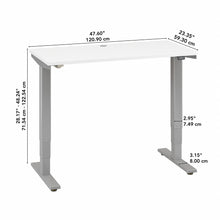 Load image into Gallery viewer, Move 40 Series by Bush Business Furniture 48W x 24D Electric Height Adjustable Standing Desk in White
