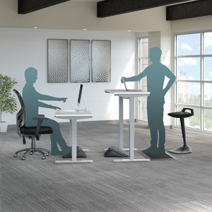 Move 40 Series by Bush Business Furniture 48W x 24D Electric Height Adjustable Standing Desk in White