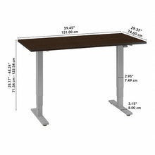 Load image into Gallery viewer, Move 40 Series by Bush Business Furniture 60W x 30D Electric Height Adjustable Standing Desk in Mocha Cherry

