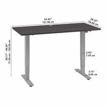 Load image into Gallery viewer, Move 40 Series by Bush Business Furniture 60W x 30D Electric Height Adjustable Standing Desk in Storm Gray
