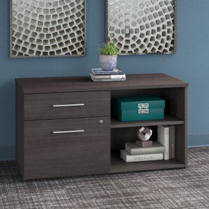 Bush Business Furniture Office 500 Low Storage Cabinet with Drawers and Shelves