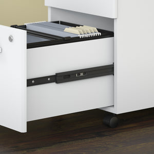 Bush Business Furniture Studio C 3 Drawer Mobile File Cabinet in White