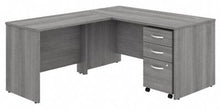 Load image into Gallery viewer, Bush Business Furniture Studio C 60W x 30D L Shaped Desk with Mobile File Cabinet and 42W Return

