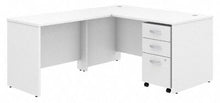Load image into Gallery viewer, Bush Business Furniture Studio C 60W x 30D L Shaped Desk with Mobile File Cabinet and 42W Return
